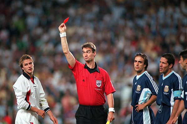 David Beckham vs Argentina, France 1998